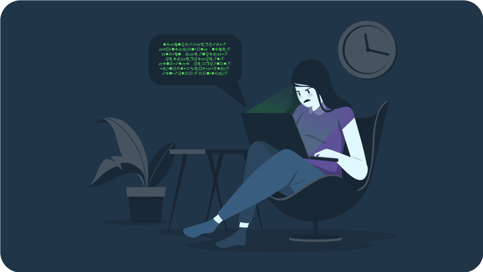 A person struggling with raw data