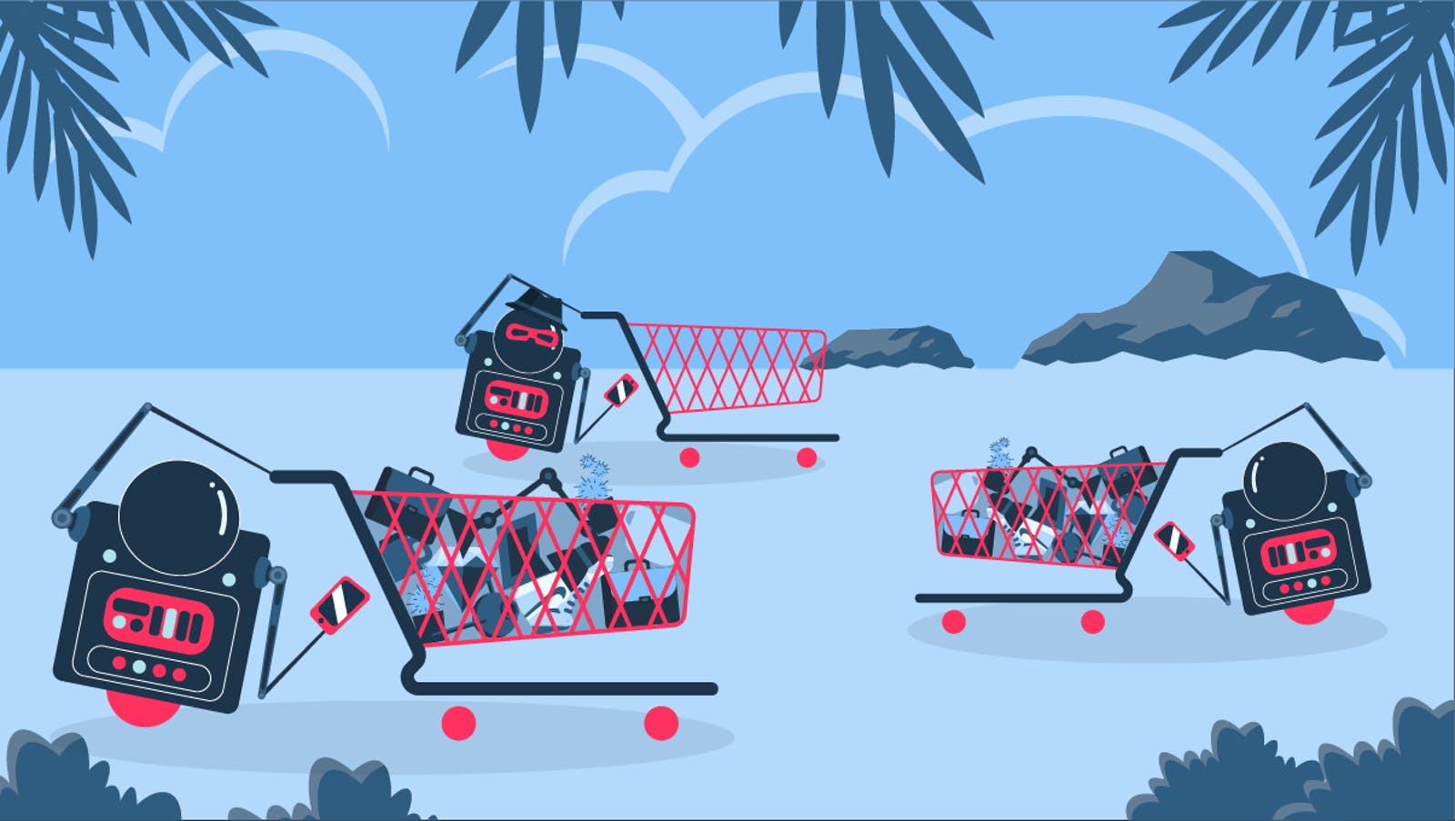 Suspicious bot among other shopping bots